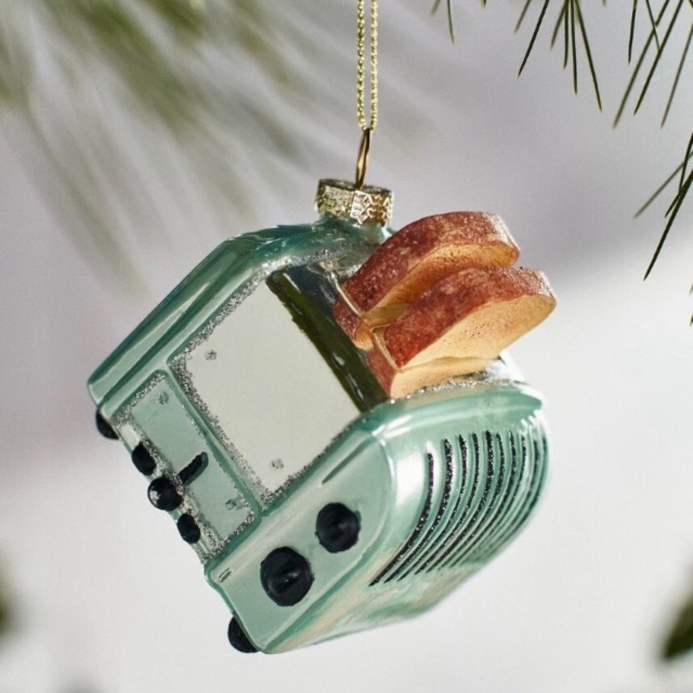 Anthropologie Mint Green Toaster Ornament